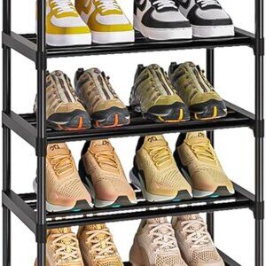 Versatile Freestanding Metal Shoe Rack - 10-Tier Lightweight Storage Organizer